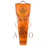 Шампура подарочные 6шт. в колчане из натуральной кожи с символикой Республики Адыгея